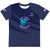 Bay Area Breakers Kids Crew Neck Short Sleeve Shirt - Dark Eclipse Blue "Ride the Tide"